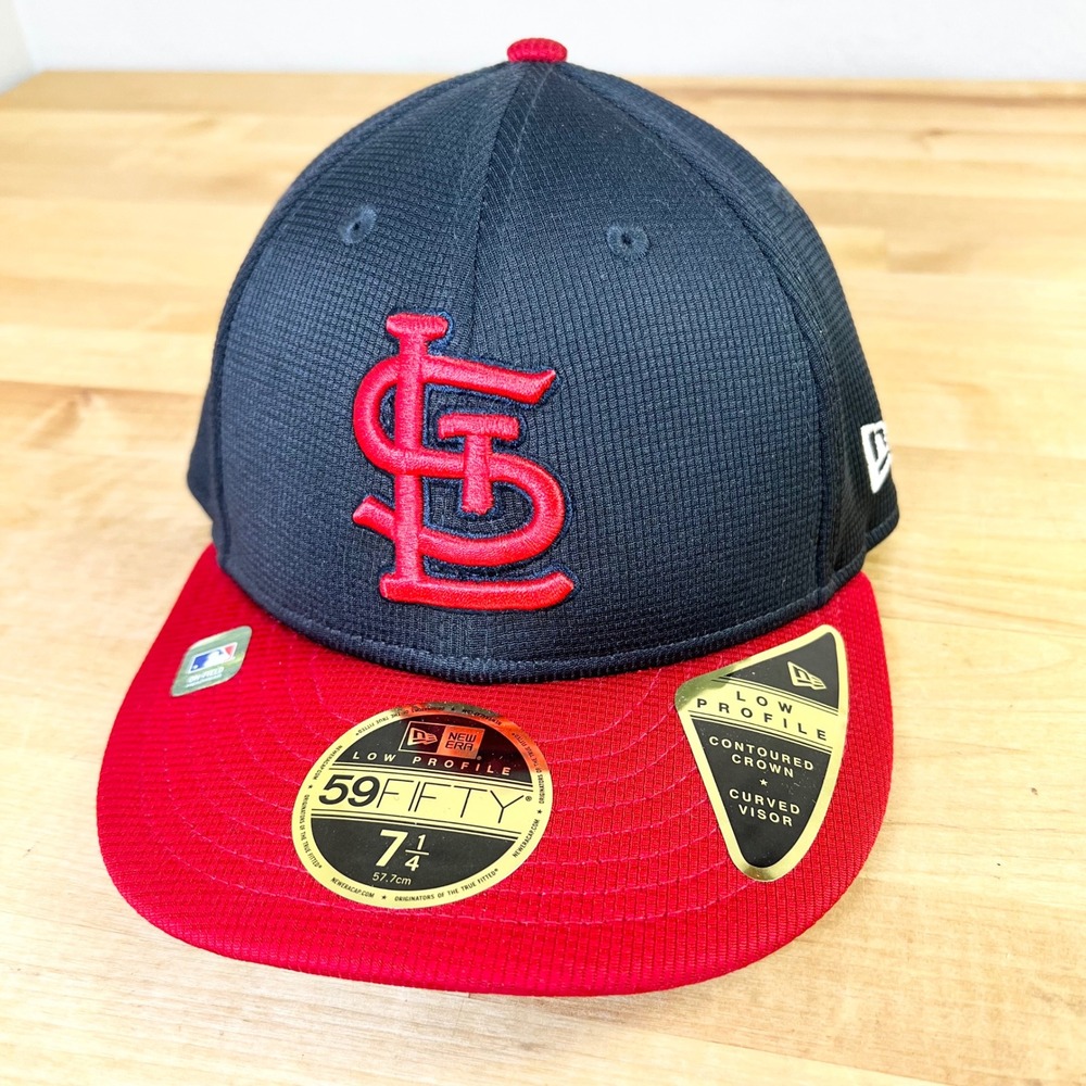 St Louis Cardinals Cap New Era Hat MLB 59FIFTY Size 7 1/4 Navy Red‎ New